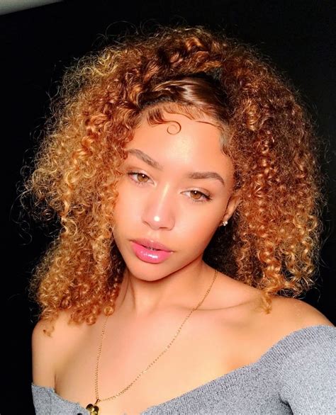 Honey Blonde Curly Natural Hair Loose Curls A B C Naturally Curly Hair Type Light Skin