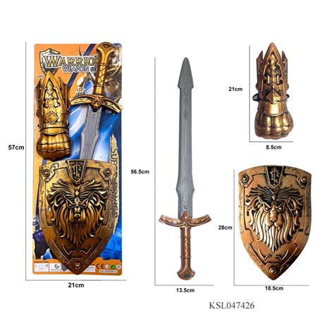 Various Combinations Roman Styles Sword Shield Set Toys Kids Copper