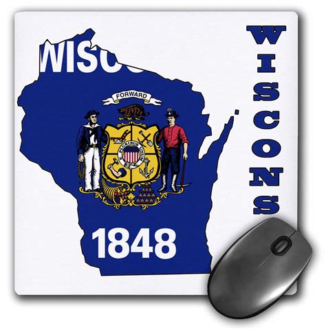 Wisconsin state outline illustrations & vectors. 3dRose Wisconsin state flag in the outline map and letters ...
