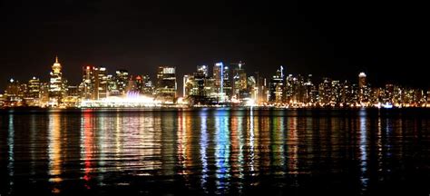 Vancouver Skyline At Night Photograph By Jm Photography