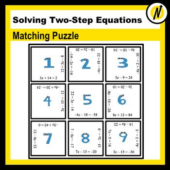 Solving Equations Matching Puzzle By The Neals Tpt