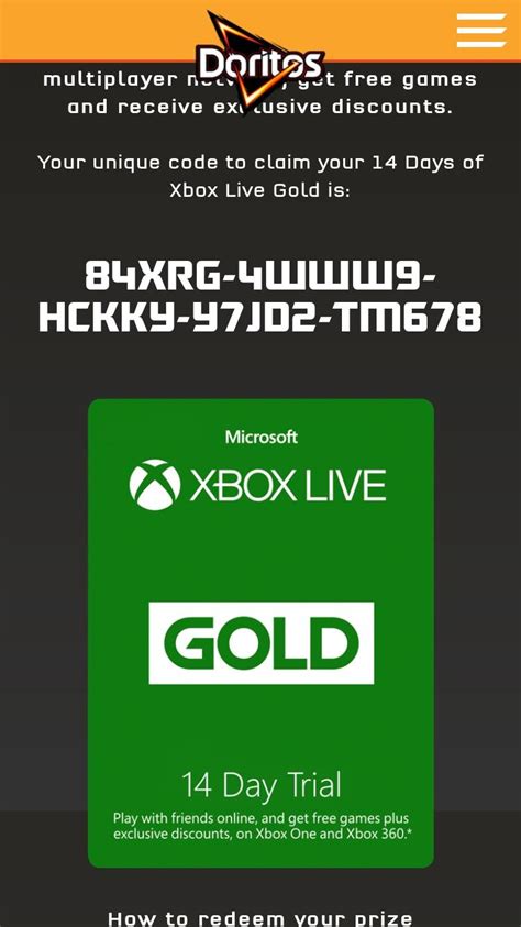 Free 14 Day Xbox Live Gold Rxboxone
