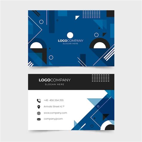 Free Vector Classic Blue Geometric Business Card