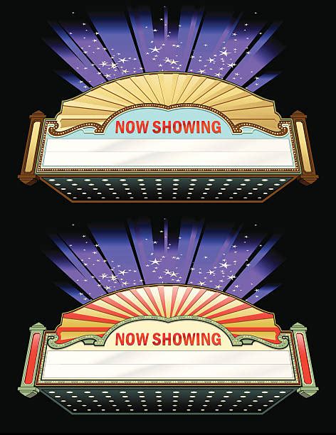 Movie Theater Marquee Illustrations Royalty Free Vector Graphics