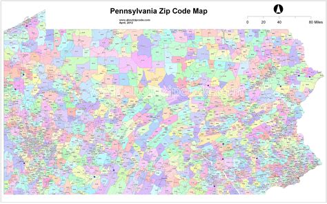 Pittsburgh Area Zip Code Map