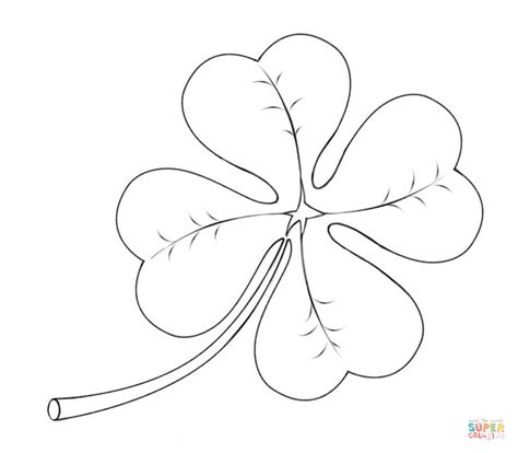 28 Zentangle Four Leaf Clover Coloring Page