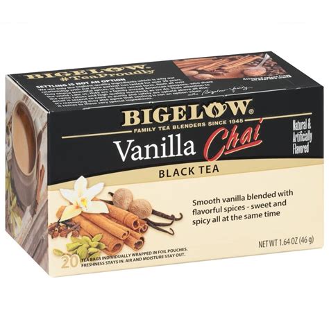 buy bigelow vanilla chai black tea caffeinated 20 count pack of 6 120 total tea bags online