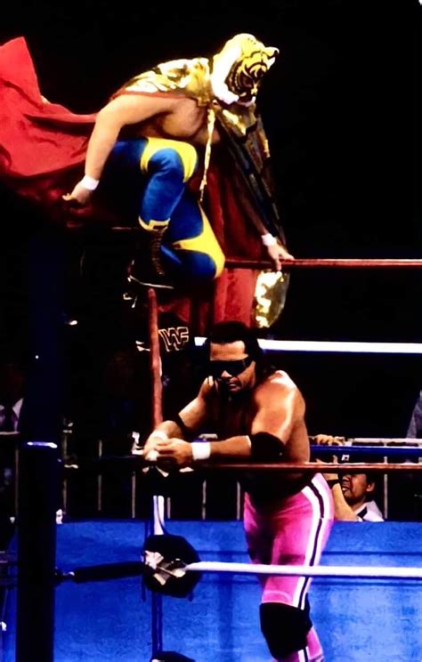 Tiger Mask Ii Mitsuharu Misawa And Bret Hart At Wwf X Ajpw Wrestling