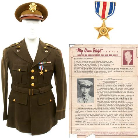 Original Us Wwii Named Silver Star Recipient 5th Infantry Division G