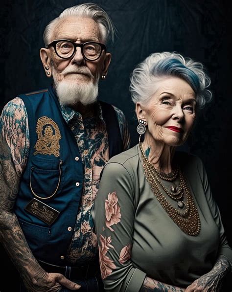 Old Tattooed People Tattoo People Ageless Style Ageless Beauty Mature Fashion 50 Fashion