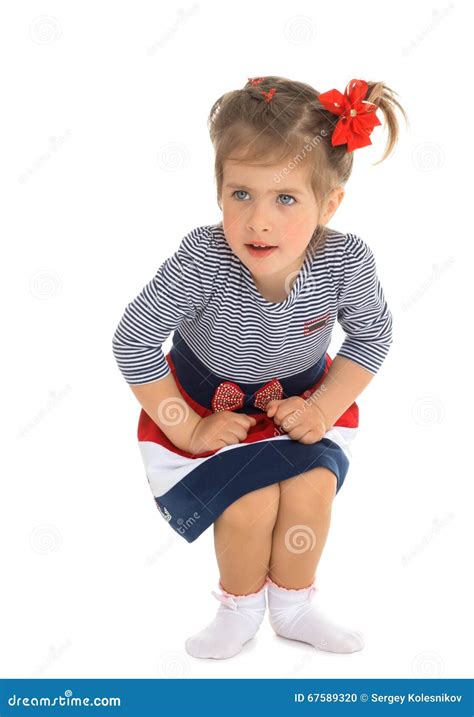 The Little Girl Bent Over Stock Photo Image Of Background 67589320