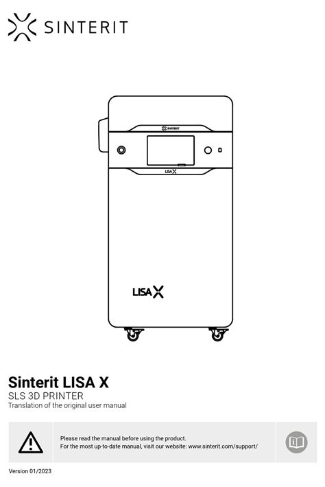 Sinterit Lisa X Translation Of The Original User Manual Pdf Download