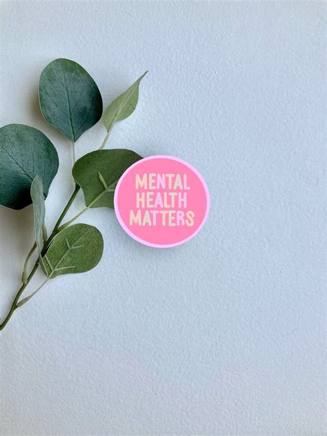 Mental Health Matters Vinyl Sticker Pink Mental Health Etsy