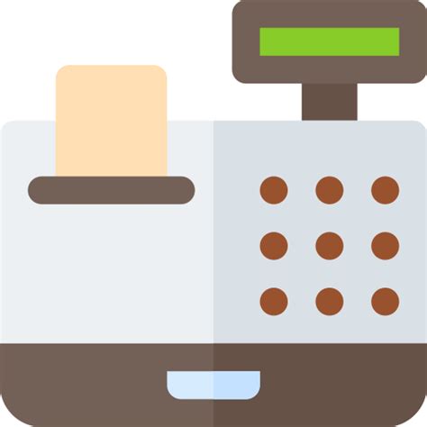Cash Register Basic Rounded Flat Icon