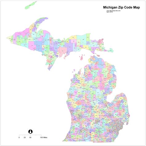 Mi Zip Code Map