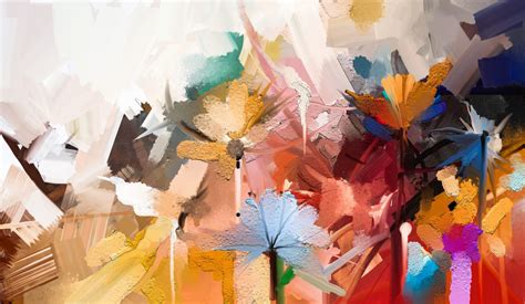 Check spelling or type a new query. Abstract colorful oil, acrylic painting of spring flower ...