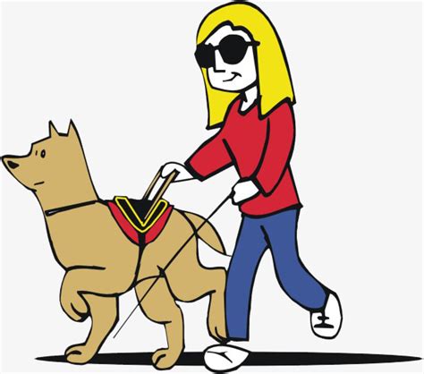 Blind Man And His Guide Dog Man Clipart Dog Clipart Cartoon Png