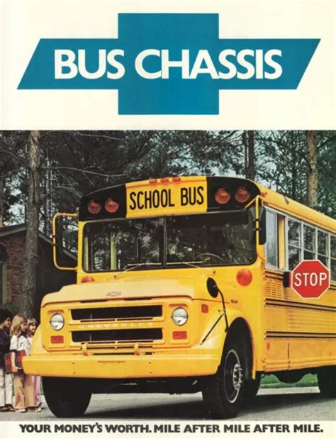 Chevrolet Bus Chassis School Bus Series 60 Brochure Usa 1975 N 750
