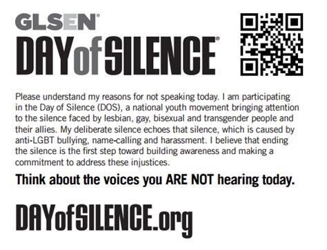 Day Of Silence The Spartan Speaks