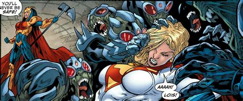 Darkseid S Female Furies Captain Barda And Parademon Fight Power Girl Female Furies Darkseid
