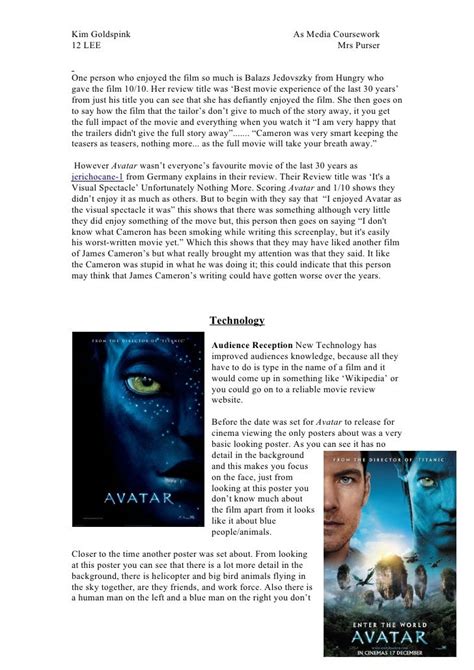 Avatar Movie Review Essay