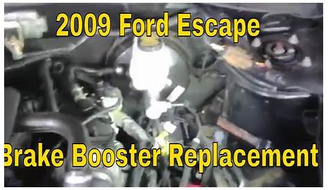 2009 Ford Escape Brake Booster Replacement - Air Leaking Sound - YouTube