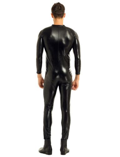 herren body wetlook dessous zip männerbody overall bodysuit s m l xl xxl 3xl 4xl ebay
