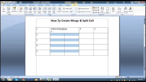 How To Merge Table In Ms Word 2007