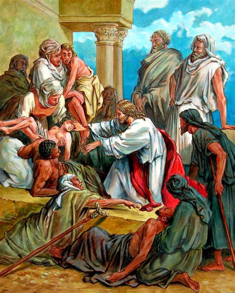 Jesus Healing The Sick By John Lautermilch
