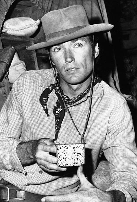 Clint Eastwood On The Set Of Rawhide 1965 Roldschoolcool