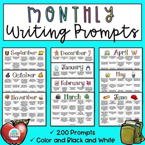 Monthly Writing Prompts Vibrant Teaching March Writing Prompts