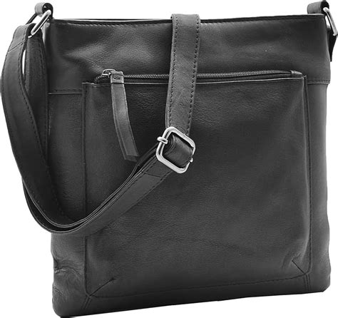 Genuine Soft Leather Crossbody Messenger Bag For Women Casual Medium