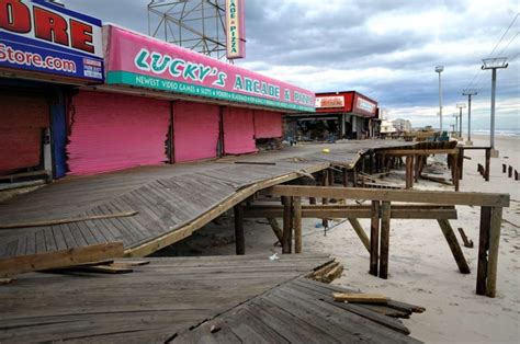 Hurricane Sandys Rage In Seaside Heights New Jersey Seaside Heights