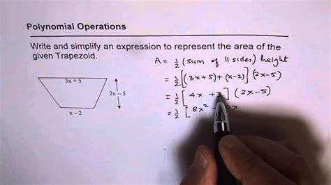 All the sides and angle are of different measures. 21 Area of Trapezoid Polynomial Expression - YouTube