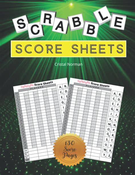 Scrabble Score Sheets 130 Scrabble Score Pads For Scorekeeping Large