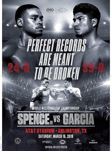 Juan tapia, 8 rounds featherweight. Spence vs. Garcia 3.16.19 Poster - SPBoxing - Seidman Productions