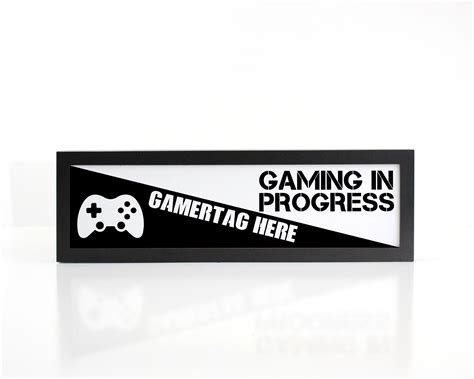 Gaming In Progress Sign Custom Video Game Sign Video Game Etsy Canada