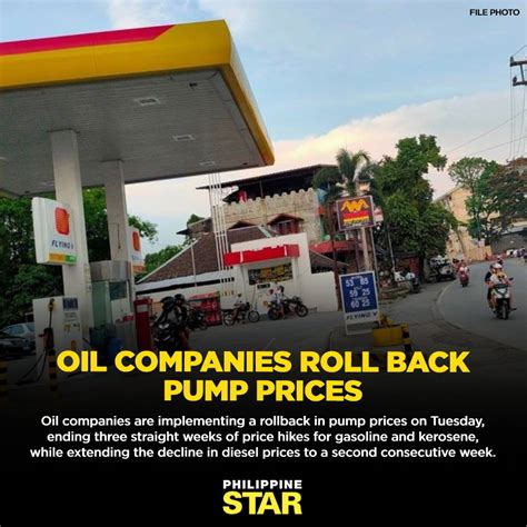 The Philippine Star On Twitter In Separate Advisories On Monday Oil