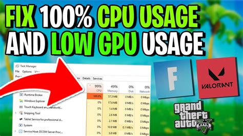 How To Fix Low Gpu Usage High Cpu Usage While Gaming Fix Low Fps