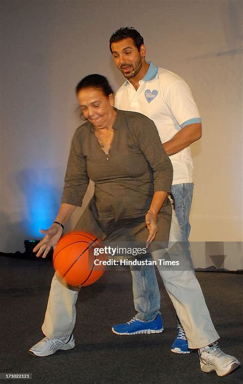 Bollywood Actor John Abraham Played Basketball With His Mother Firoza News Photo Getty Images