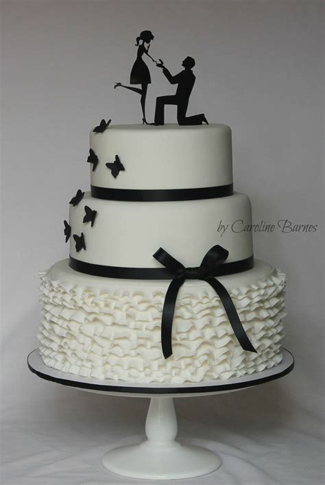 A creative wedding cake adds a unique touch to the wedding. Some Cute Engagement Cakes / Engagement Cakes ideas