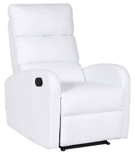 This contemporary leather recliner by bonzy is spacious, oversized, and reclines at angles of 110 to 145 degrees. Top 10 White Leather Recliner Chairs - 2020 Reviews ...