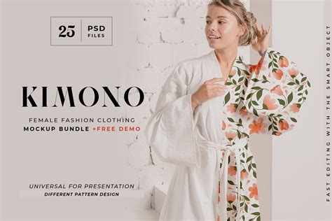 Kimono Dress Mockup Bundle Freebie Kimono Dress Clothing Mockup