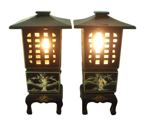 Vintage Lacquered Chinese Lanterns Pair Chairish