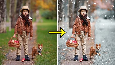 Photoshop Tutorial How To Make Winter Snow Effect In Photoshop Youtube