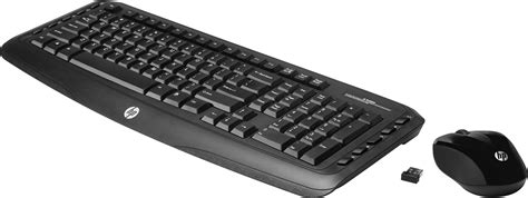 Hp Classic Desktop Combo Wireless Keyboard And Optical Mouse Black