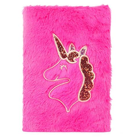 Hot Pink Fluffy Unicorn Diary Set For Girls With Magic Pen And Unicorn S