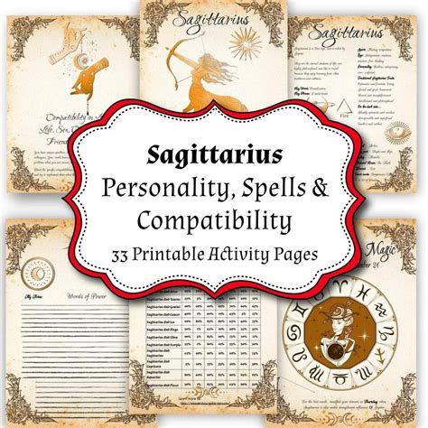 Sagittarius Astrological Sign Zodiac Cheat Sheets Celestial Witchy 33