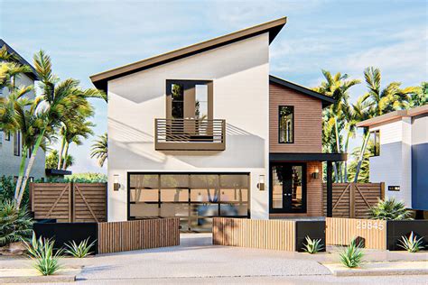 Narrow Lot Modern Coastal House Plan 62860dj Architectural Designs