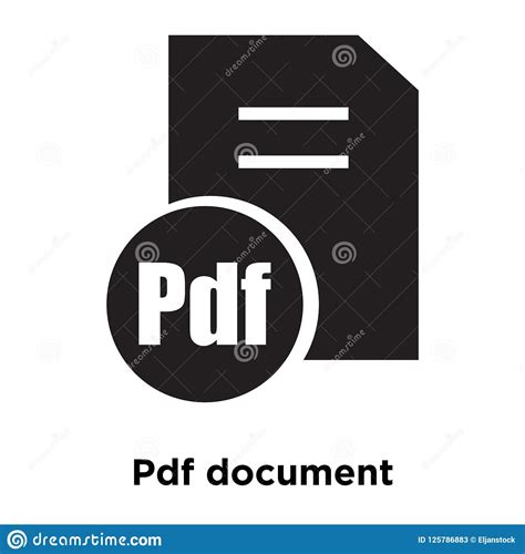 Pdf Document Icon Vector Isolated on White Background, Logo Concept of Pdf Document Sign on ...